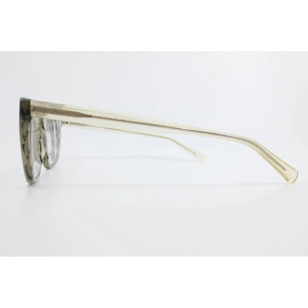American Angel AA M1029 Gray Stripe Rectangular Eyeglass Frames 55-18-140